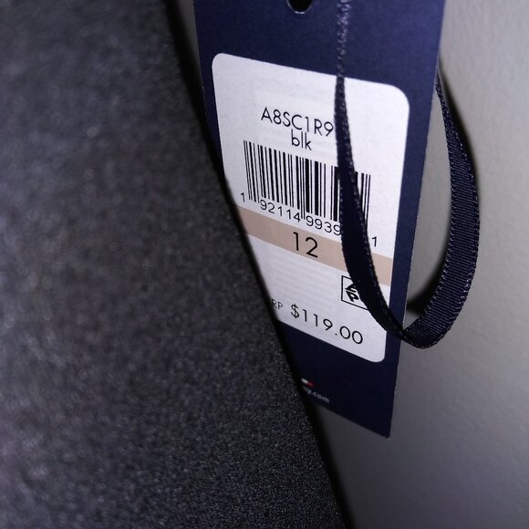 Tommy Hilfiger Black Flutter Sleeve Patch Pocket Shift Dress Size 12 - Picture 8 of 9